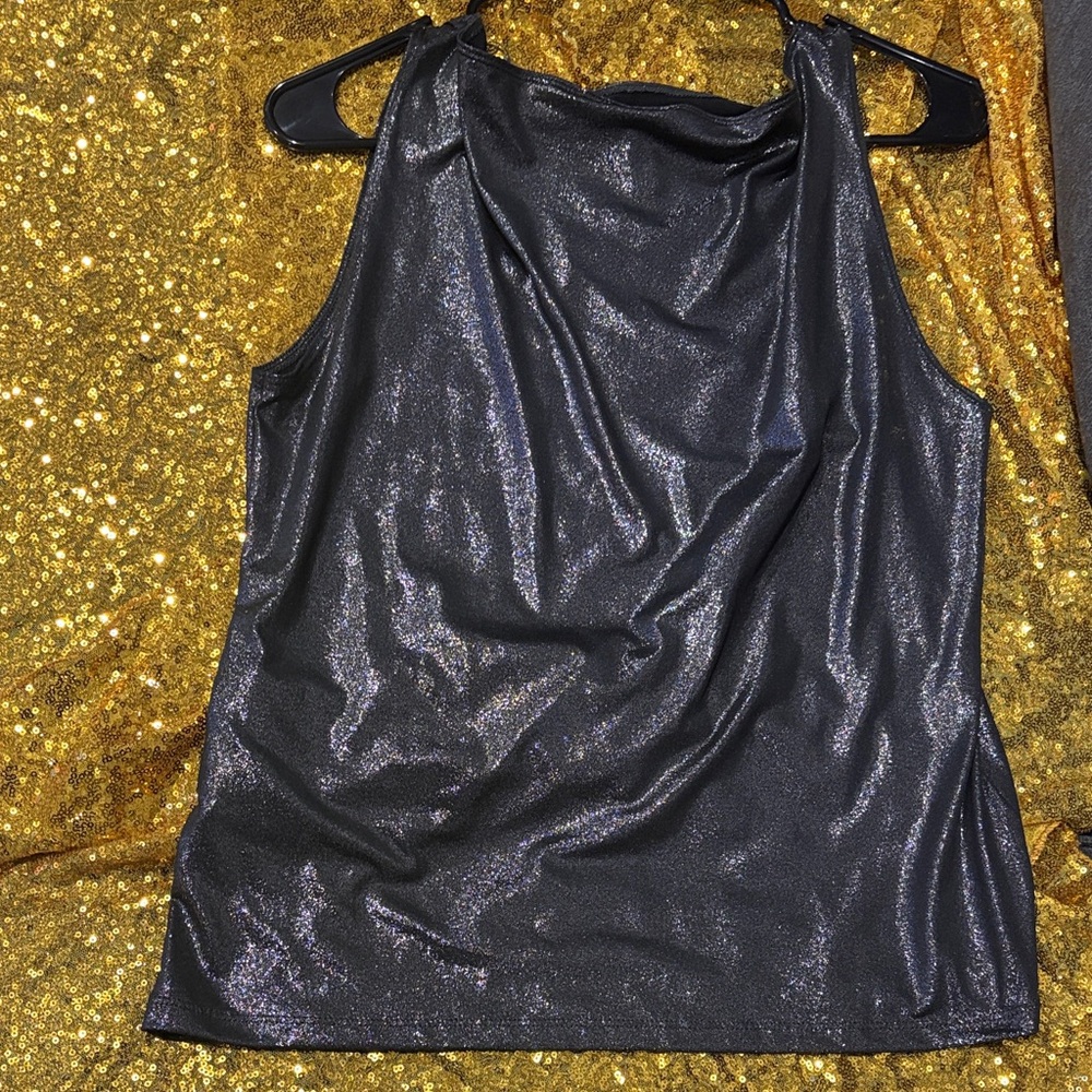 H&M Black Shimmer Tank Top